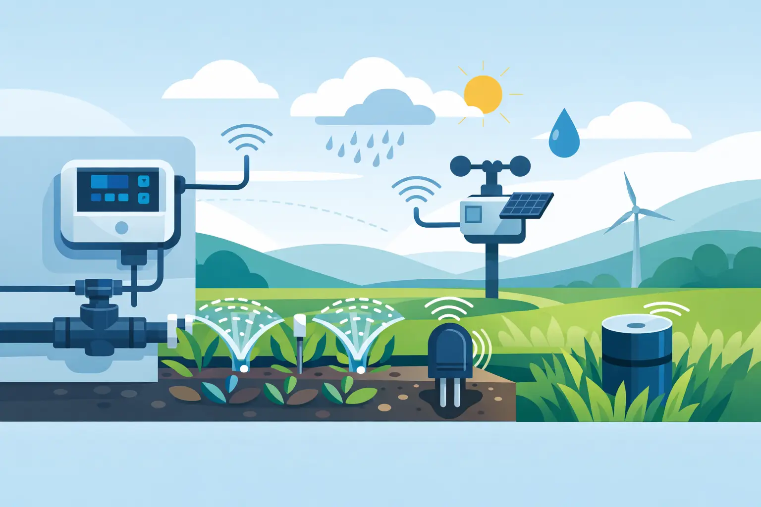 Smart Irrigation Technology Controllers and Sensors