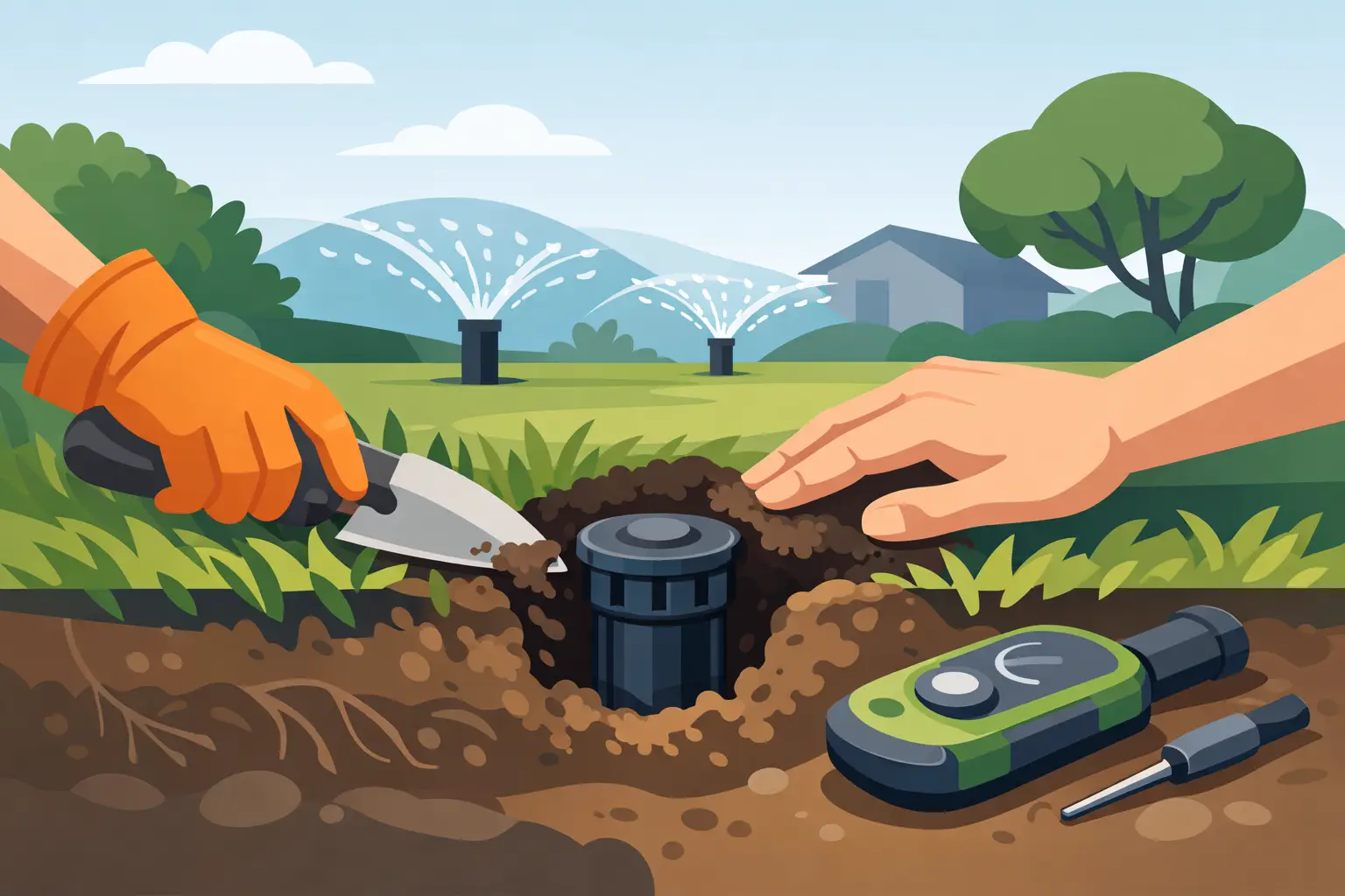 How to Locate Buried Sprinkler Heads Safely