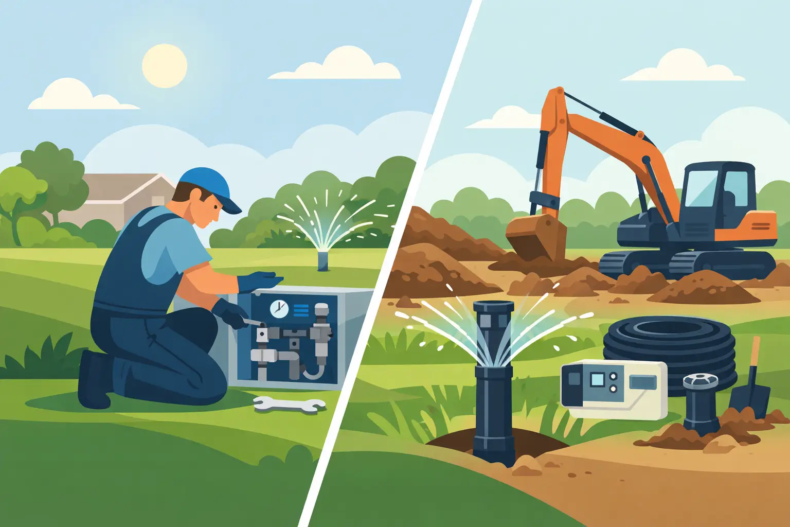 Irrigation Service Versus Replacement: Which Is Right?