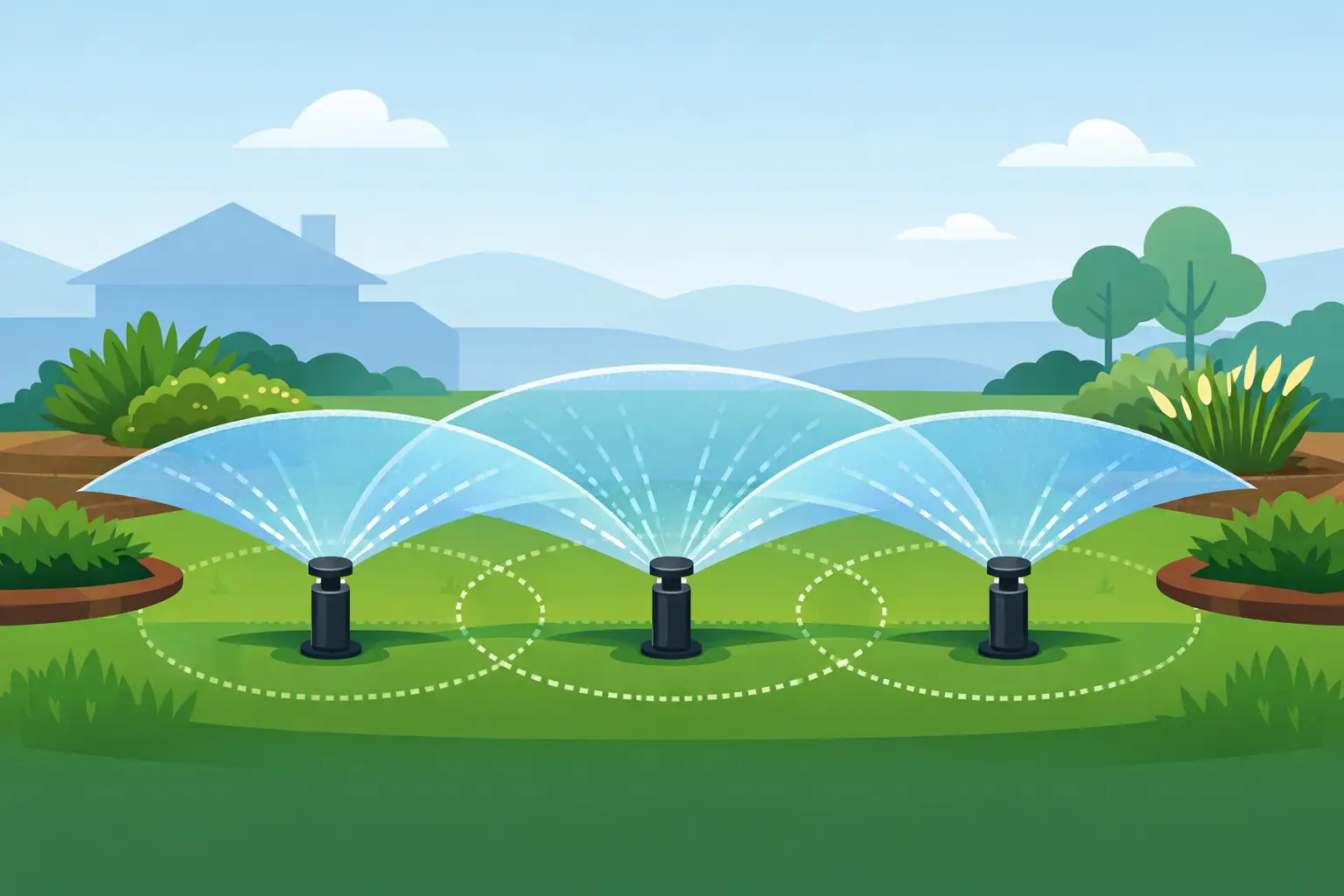 Sprinkler Head Spacing Guide for Even Coverage