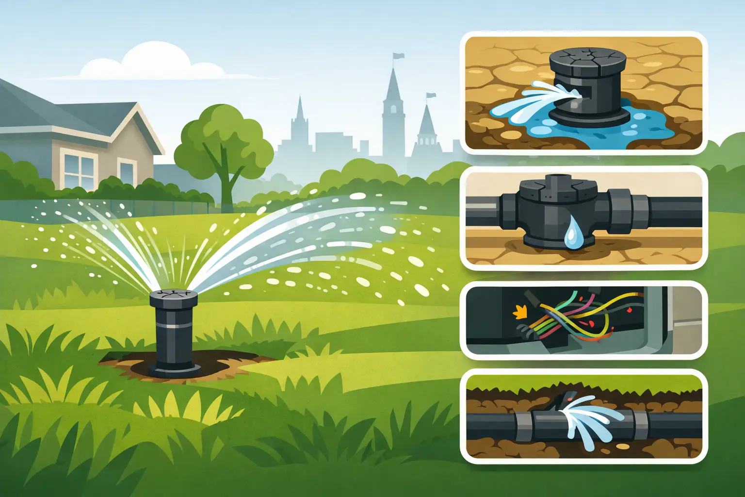 Top Causes of Sprinkler Failure in Ottawa Lawns